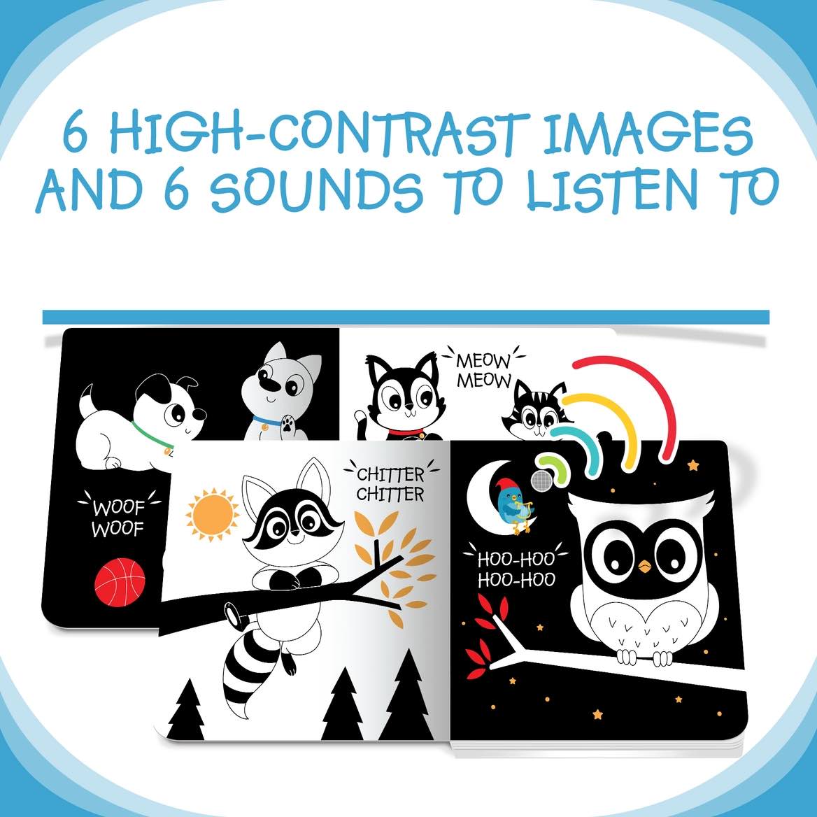 Ditty Bird : Black and White Sound book - New born-2
