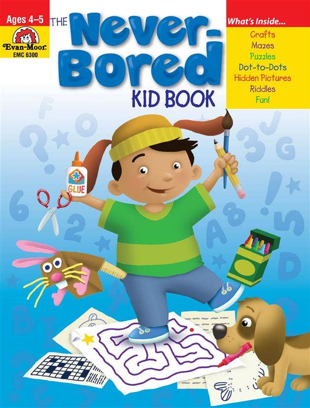 北美黄冈Evan-Moor The Never-Bored Kid Book, Age 4 -5 Workbook-1
