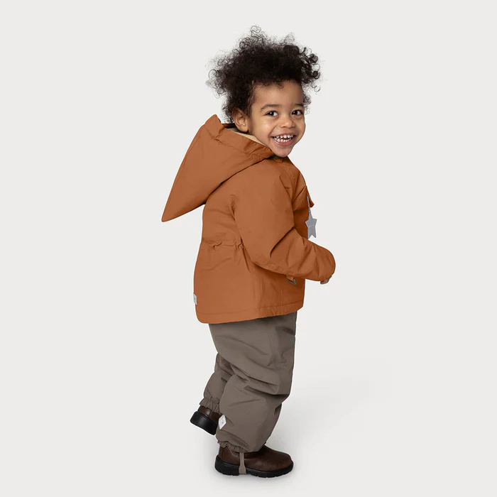 丹麦Mini A Ture- Wang fleece winter jacket 1563-PECAN BROWN-2