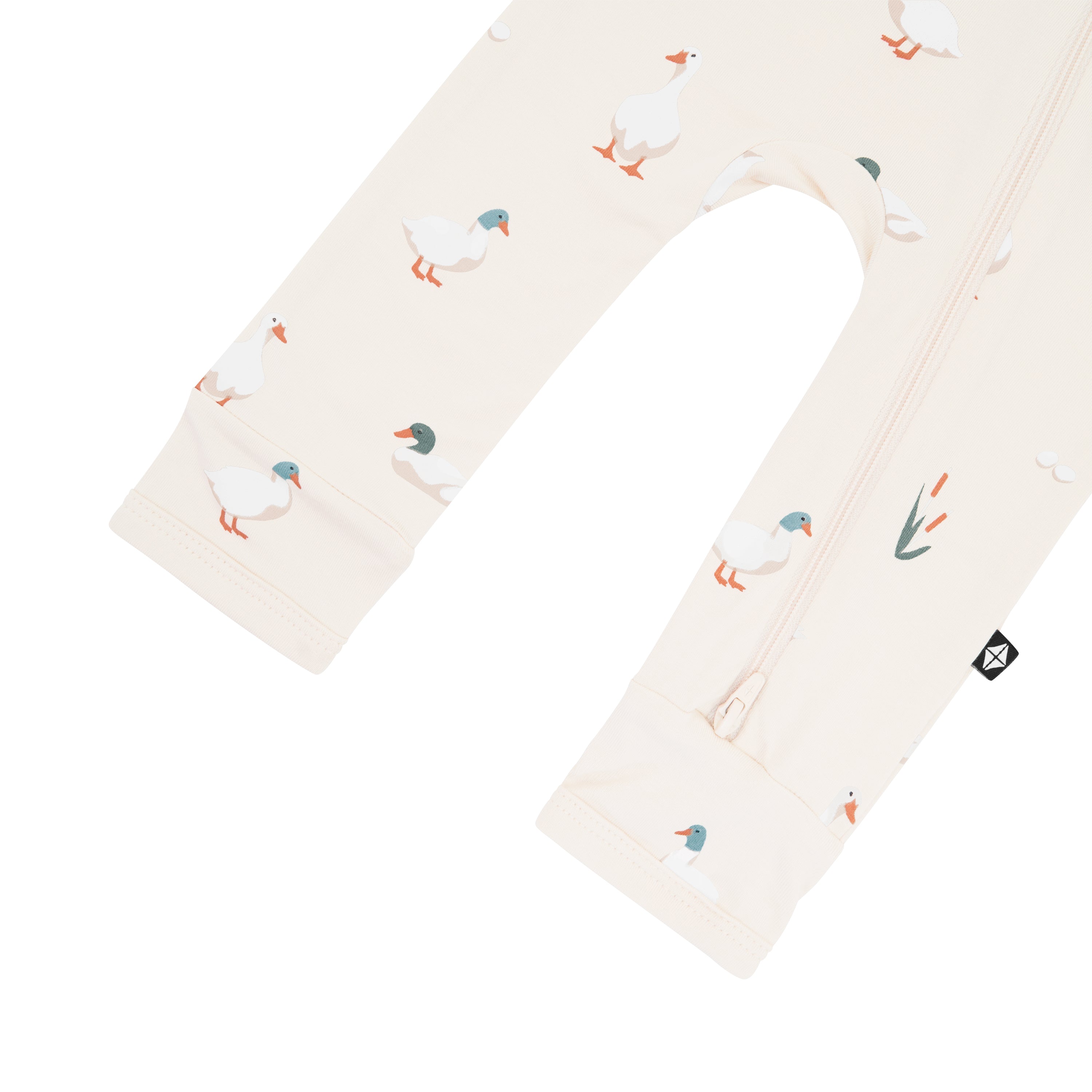 Kyte Zippered Romper in Duck-3