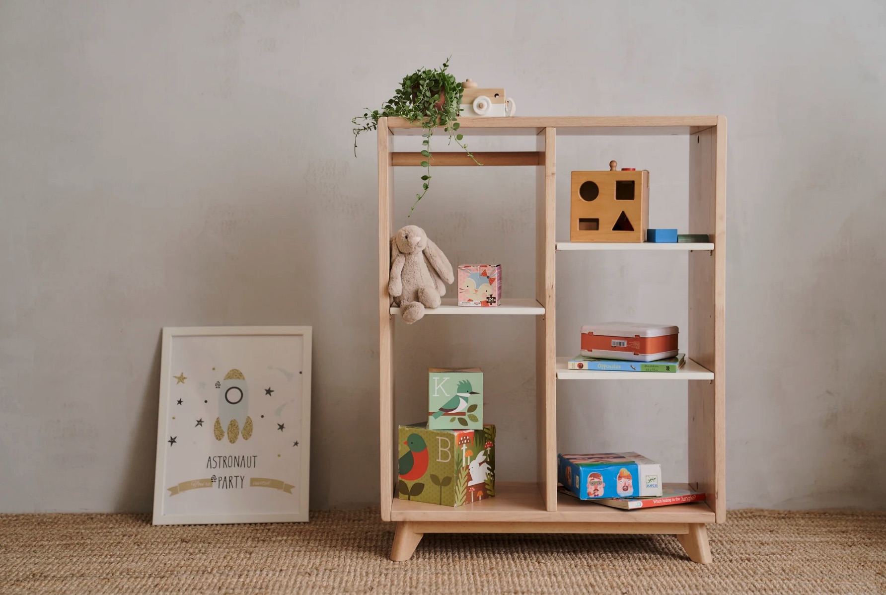 MesaSilla网红实木Multi-purpose modular storage unit-1
