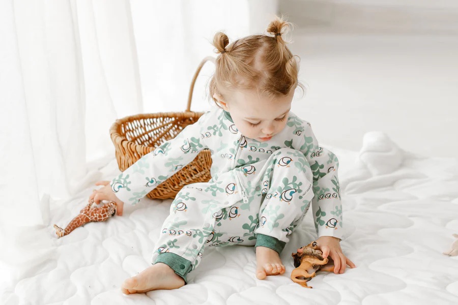 Nest Designs Organic Cotton Long Sleeve Romper - A
Quail Tale To-1