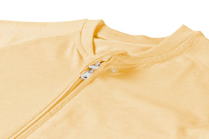 Nest Designs Bamboo Jersey Short Sleeve Footed Sleep Bag 0.5 TOG - Pantone Sunset Gold-1