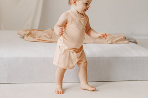Nest Designs Bamboo Jersey Shorts - Pantone Bellini-3
