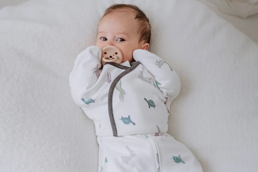 Nest Designs Organic Cotton Startle Stop Sleep Bag 0.5 TOG - The Tortoise & The Hare(0-3M)-1