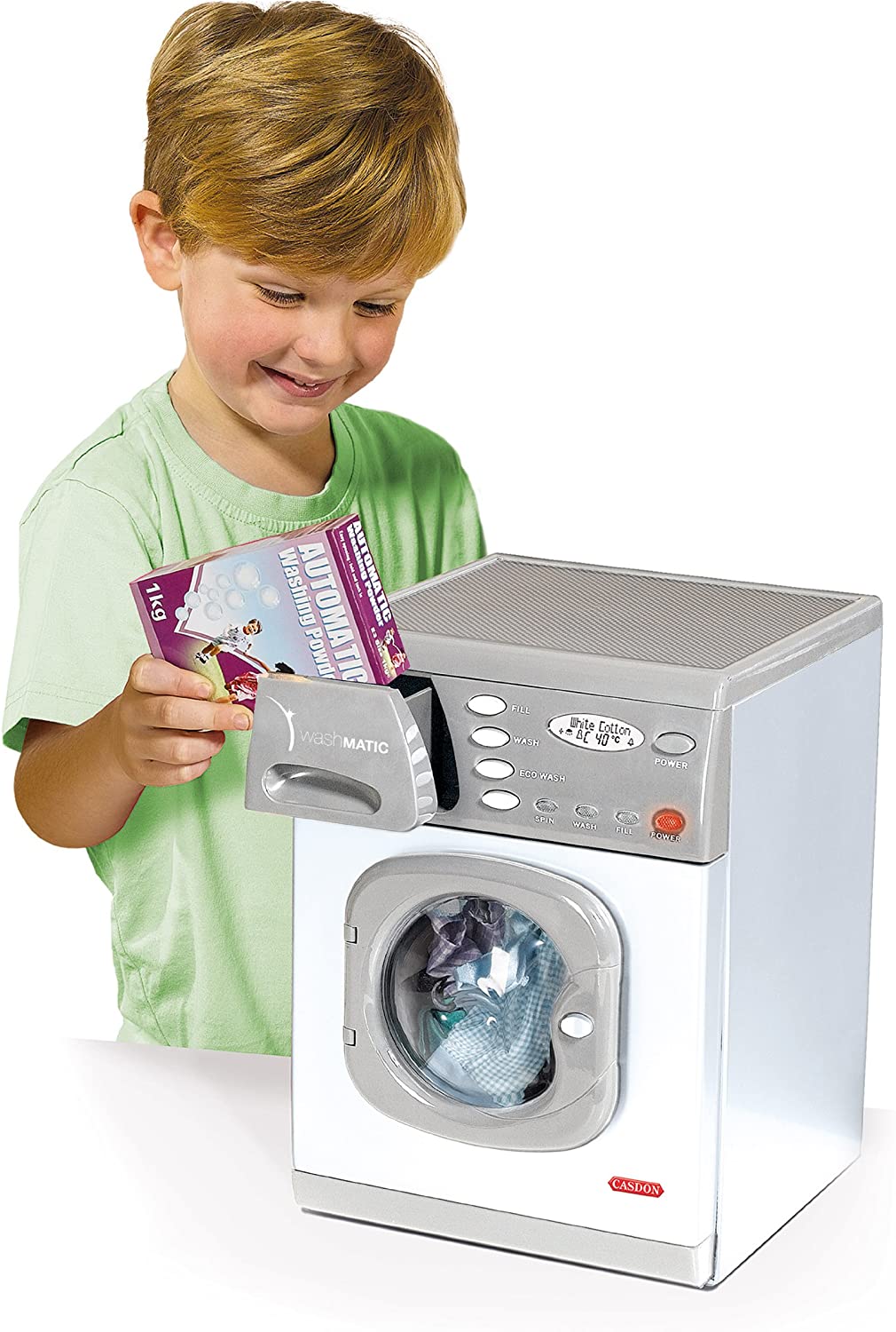 英国Casdon Electronic Washer带有声效,发光,转动-3