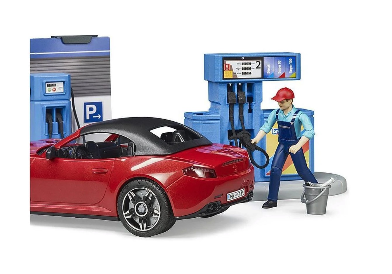 超逼真梦幻加油站! Bruder 62111 Bworld Gas Station w/ Car Wash-1