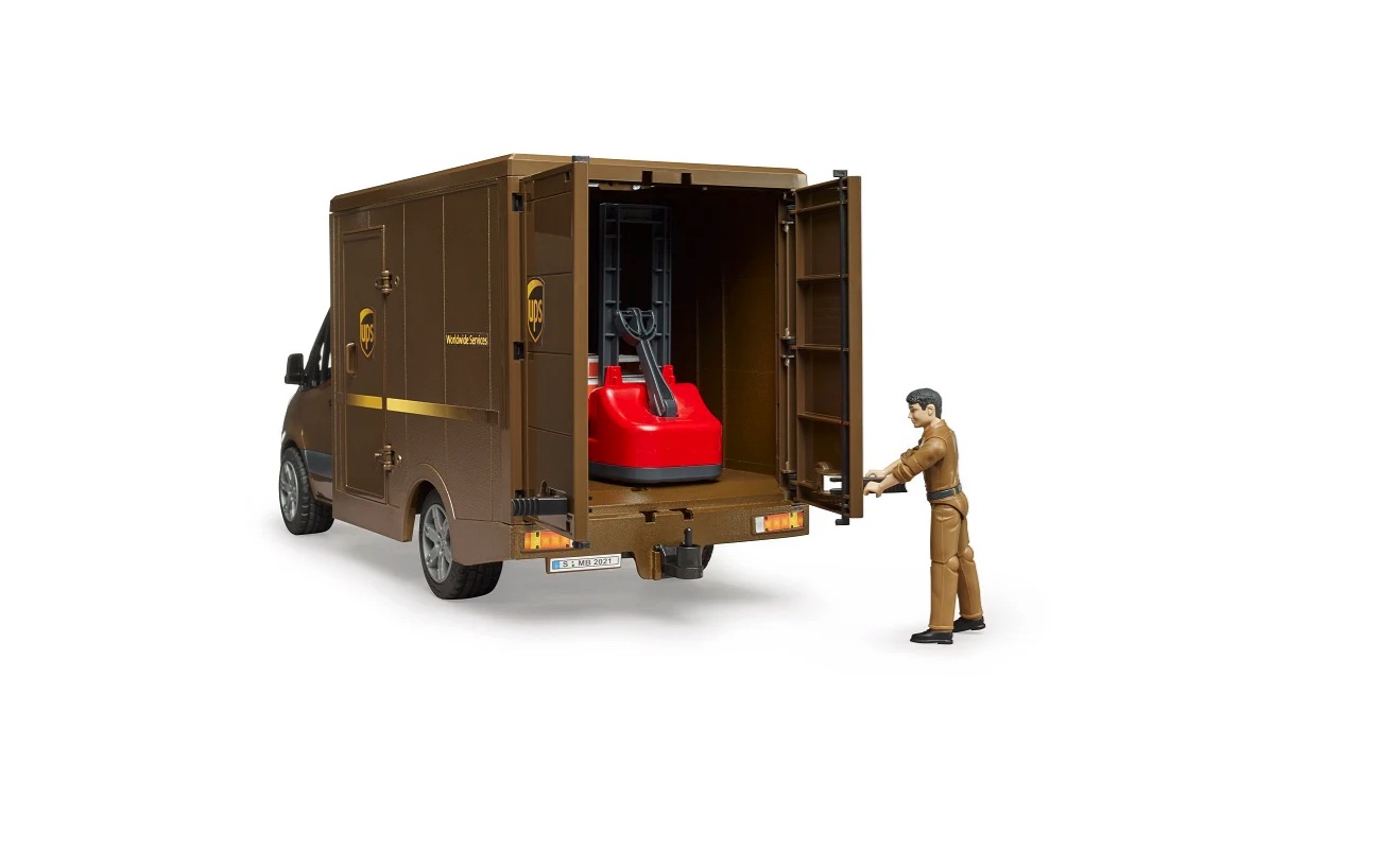 快递达人Bruder 02678 MB Sprinter UPS w/ Driver and Accessories-2